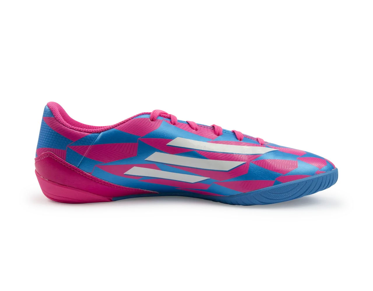 Adidas Men's F10 (Messi) Indoor Soccer Shoes Solar Pink/White/Solar Blue