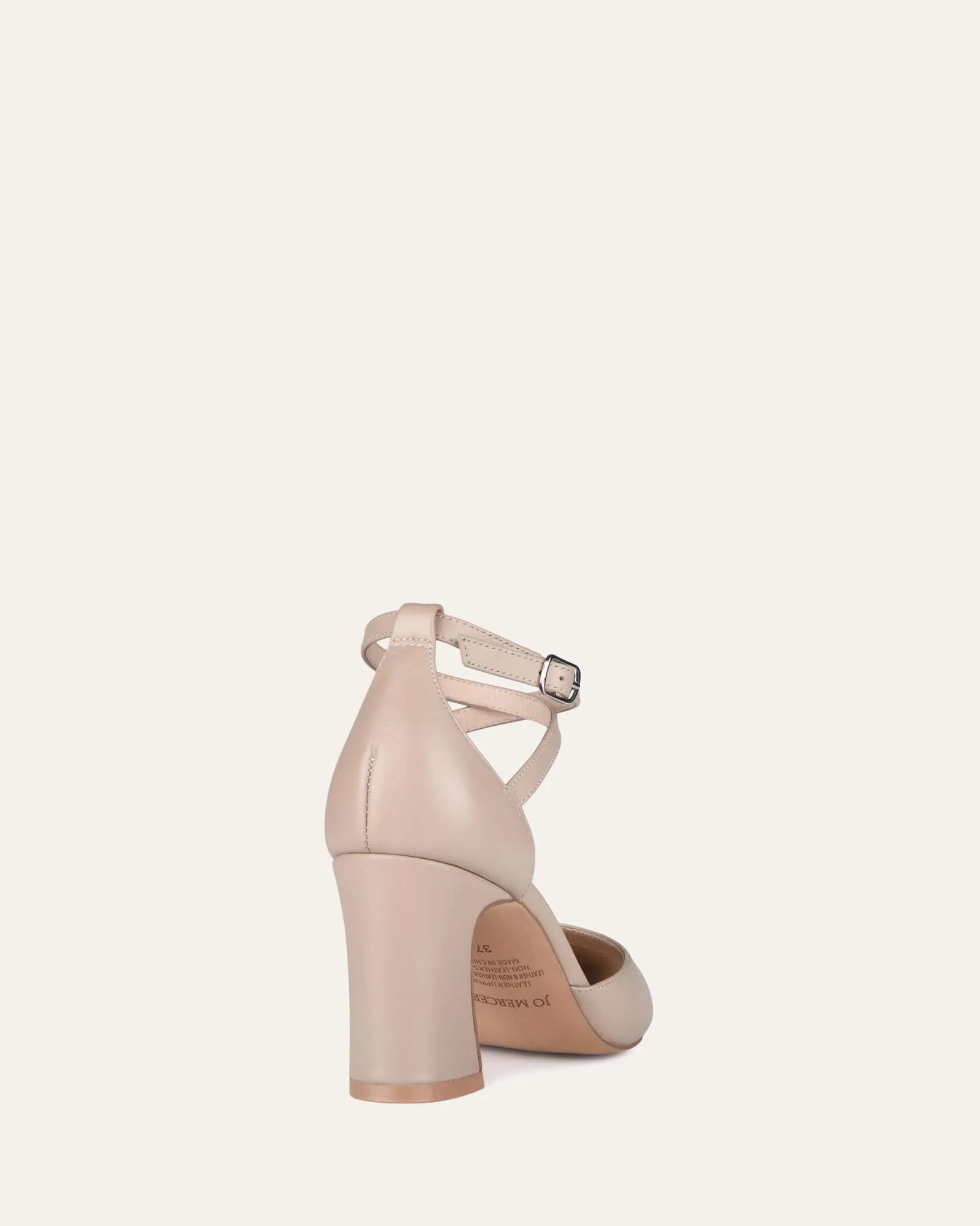 ALMA MID HEELS BEIGE LEATHER