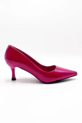 Aranea Pointed Toe Court Shoes in Red