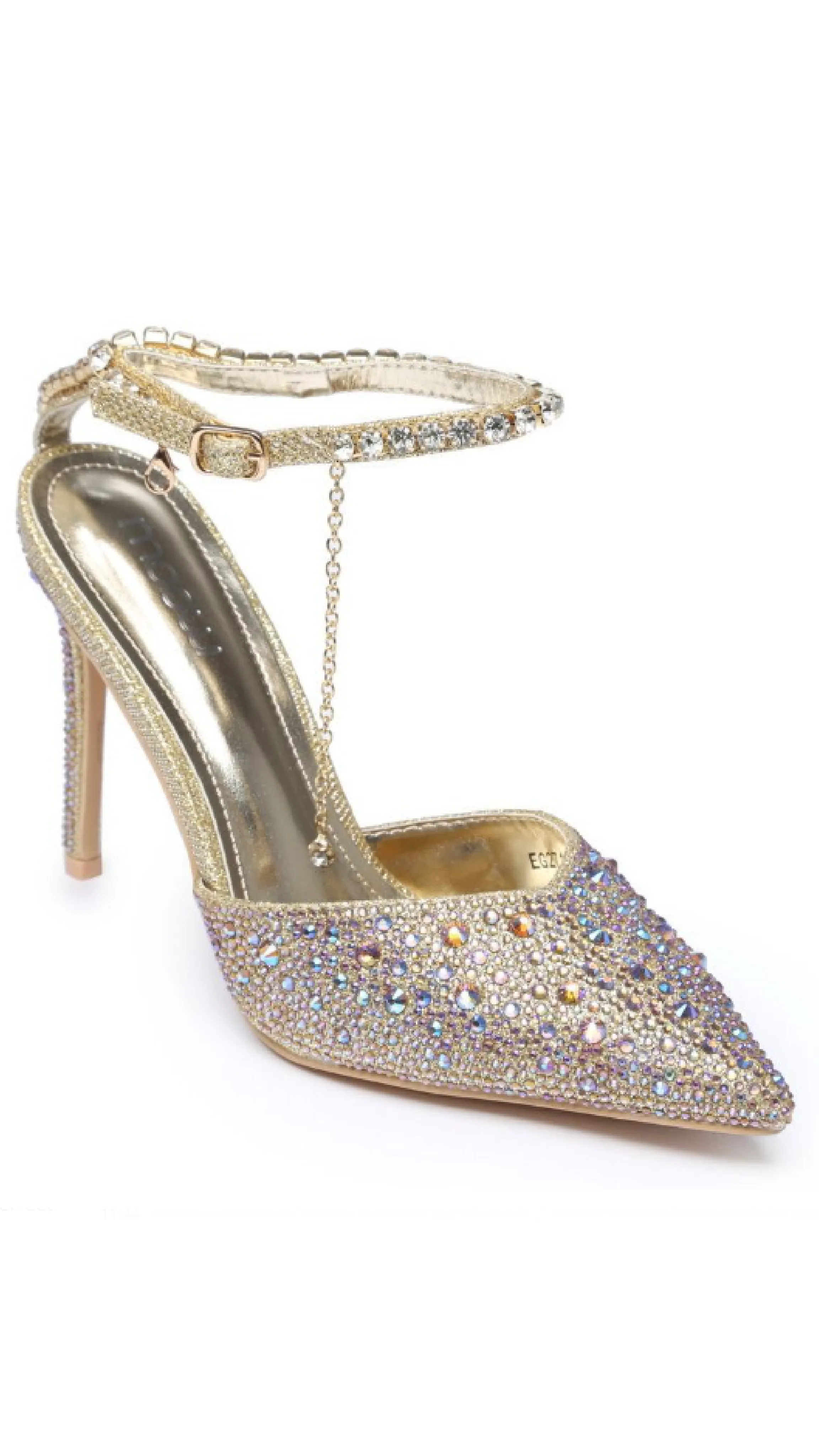 Ashling Gold Jewel Stiletto Pumps