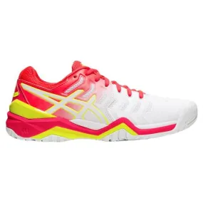 Asics Gel Resolution 7 Womens White Laser Pink