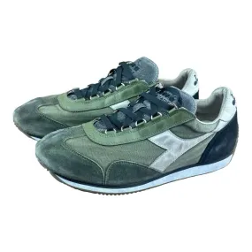 Diadora Heritage Canvas Suede Green Made In Italia Size 10 U.S.