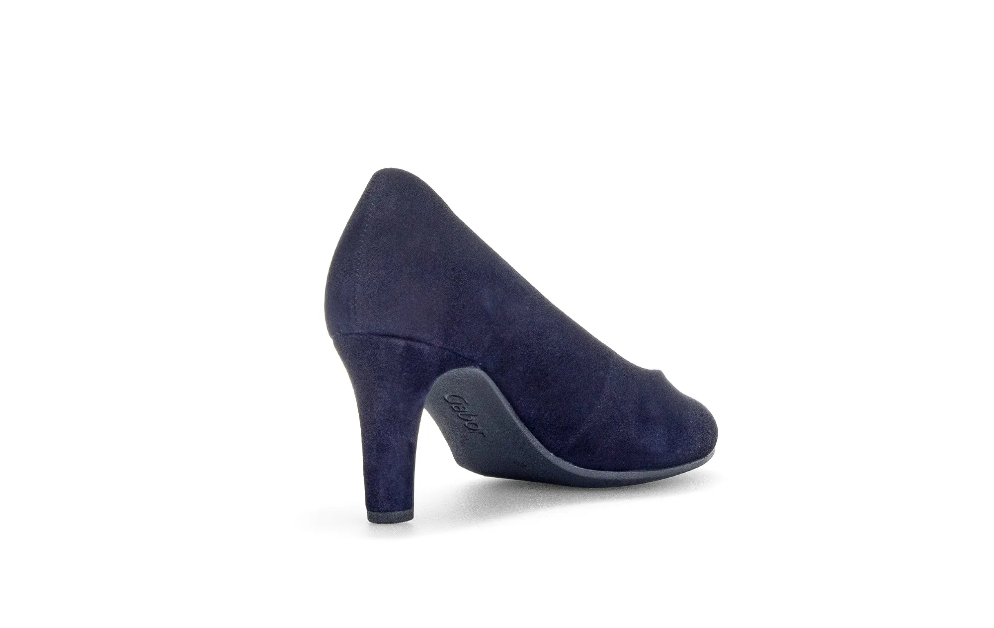 Gabor Navy Suede Court Shoe EDINA 41016