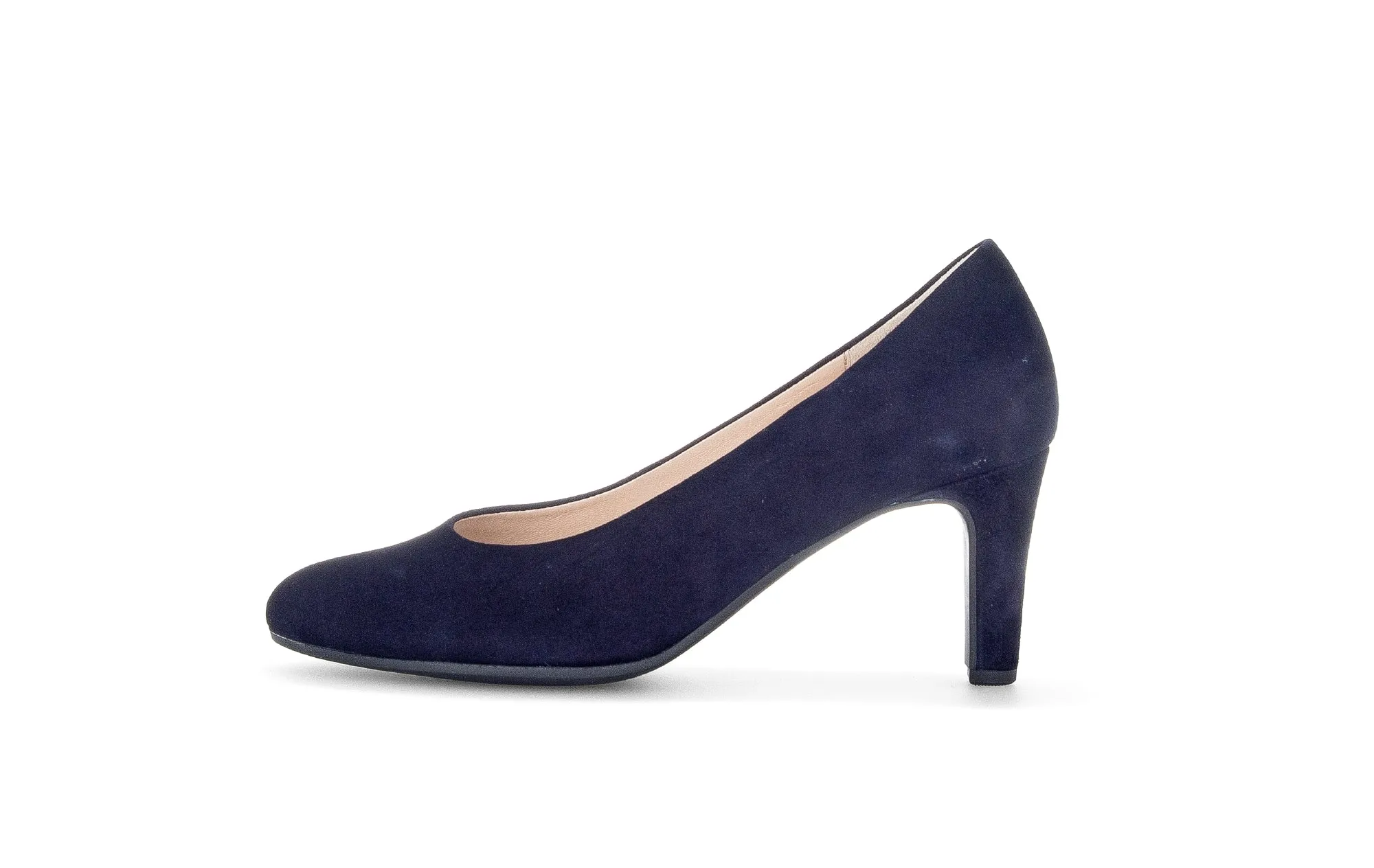 Gabor Navy Suede Court Shoe EDINA 41016