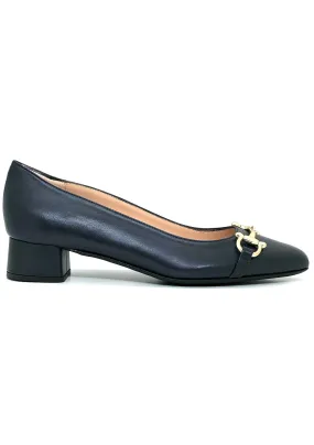 Ladies Low Block Heel with Nappa Leather Trim