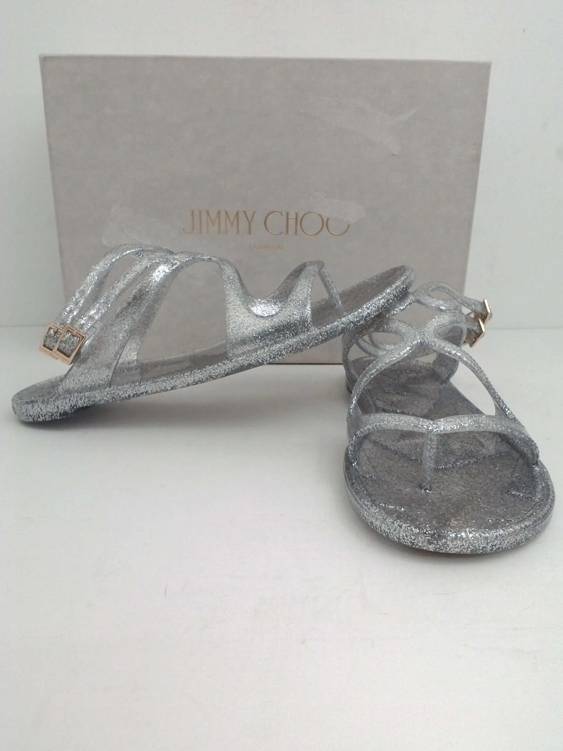 Jimmy Choo Women's Romy Ore Ivory Floral Lace Size 39.5