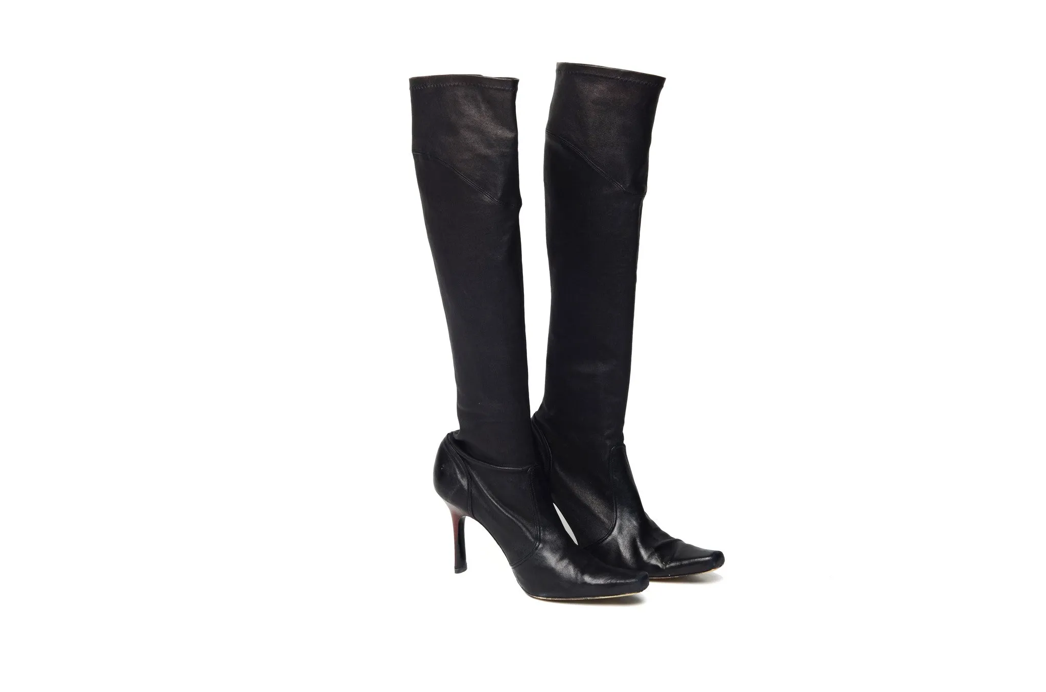 Leder - Black Knee High Boots - US 5 1/2