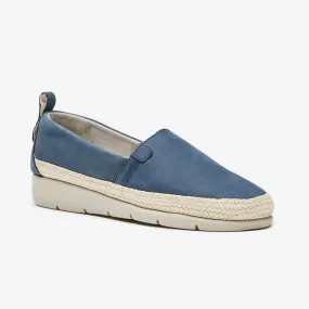 Martha Women's Leather Slip On Flat Boat Shoe