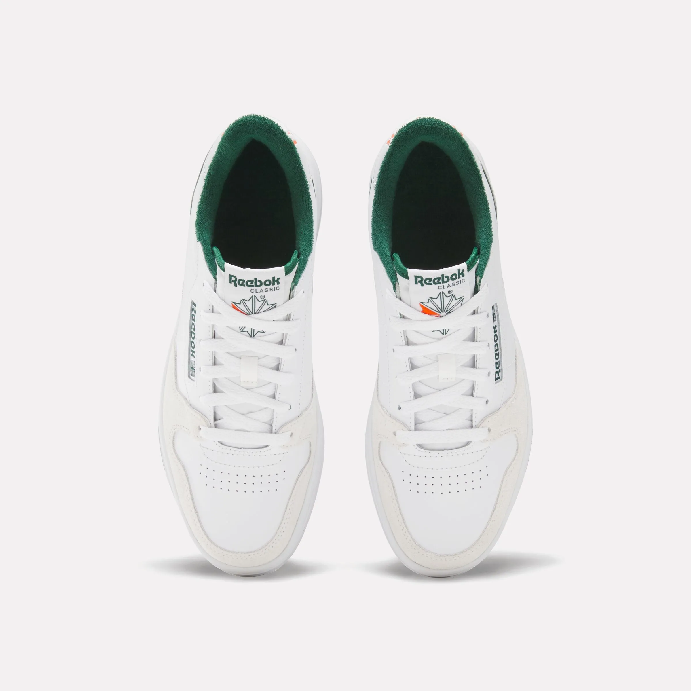 Phase Court Shoes White/White/Darkgreen