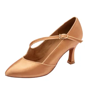 Stephanie Closed-Toe Satin Heel